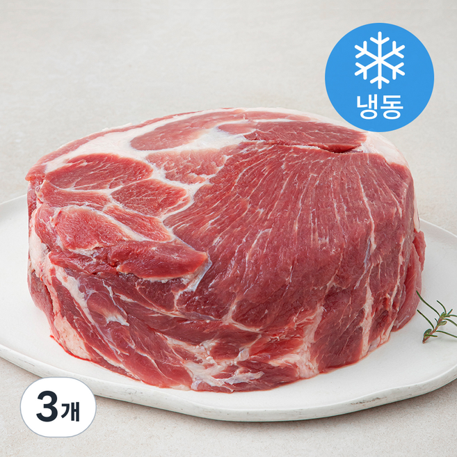 굿미트찹 미국산 돈목전지 왕목살 덩어리 원육 (냉동), 2kg, 3개