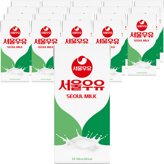 서울우유 멸균 흰우유, 1L, 20개