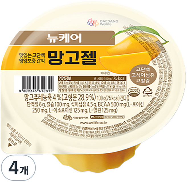 뉴케어 망고젤, 4개, 100g