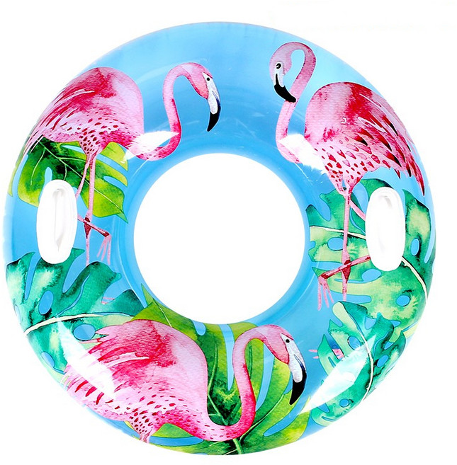 써니워터 원형 플라밍고 튜브 110cm, 혼합색상, 1개