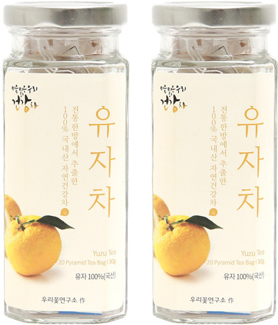 우리꽃연구소 유자차 삼각티백, 1.5g, 40개입, 40개
