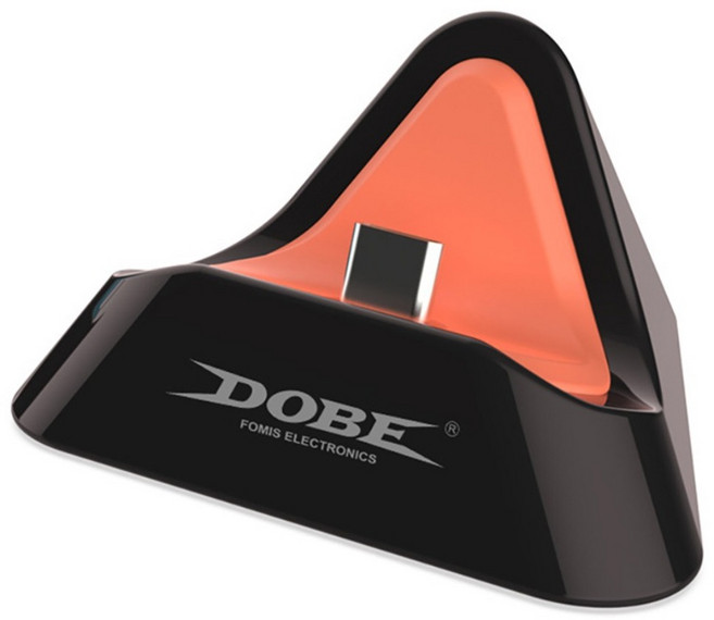 DOBE Switch2遊戲主機充電底座 便攜簡易三角充電座, 橙黑色, TNS-3170, 1個