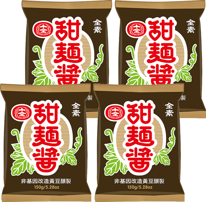 十全 甜麵醬 非基因改造黃豆釀製, 150g, 4包