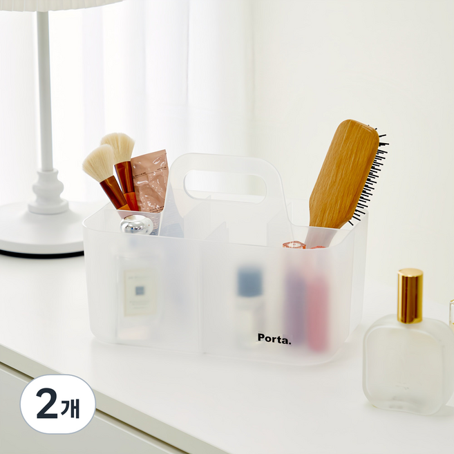리템 포르타 컴팩트 다용도 수납 정리함, 스모그, 2개