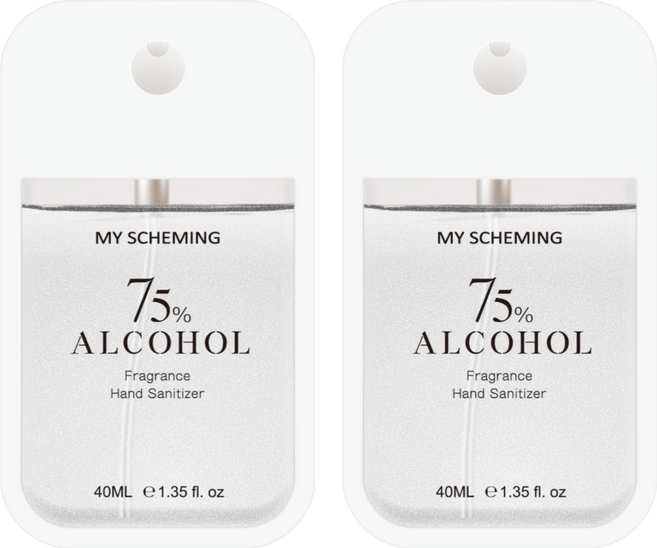 MY SCHEMING 我的心機 75%香氛酒精洗手噴霧 優雅花語, 40ml, 2個