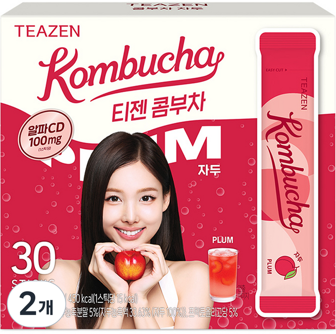 티젠 알파CD 콤부차 자두, 5g, 2개, 30개입
