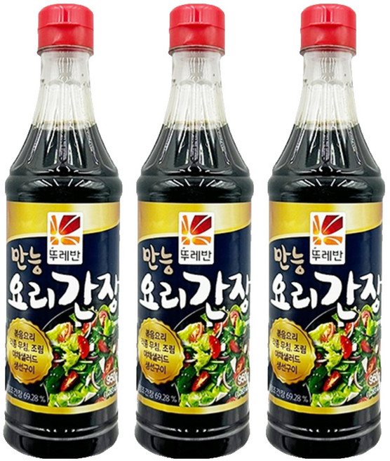 뚜레반 만능요리간장, 950g, 3개