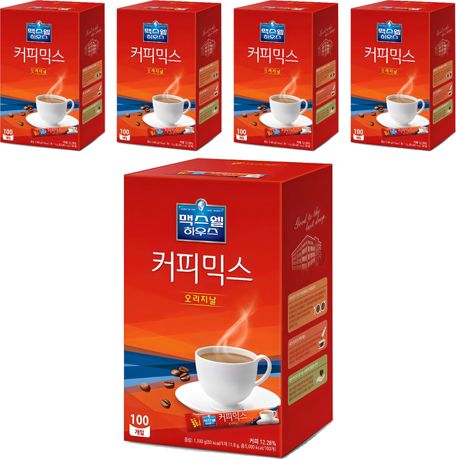 맥스웰하우스 커피믹스 오리지널, 11.8g, 100개입, 5개