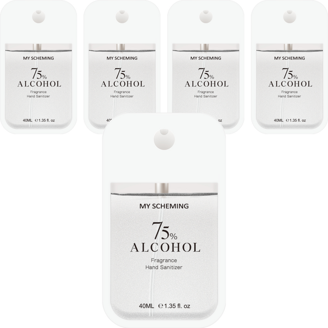 MY SCHEMING 我的心機 75%香氛酒精洗手噴霧 優雅花語, 40ml, 5個