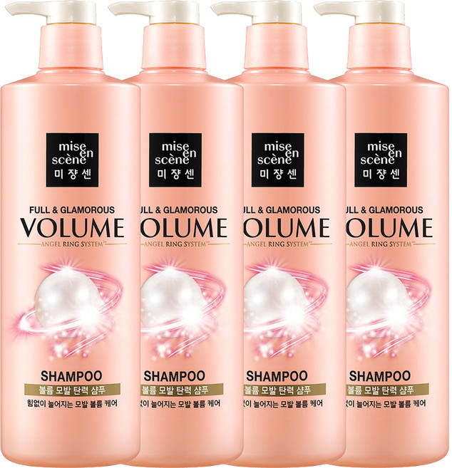 미쟝센 풀&글래머러스 볼륨 샴푸, 900ml, 4개