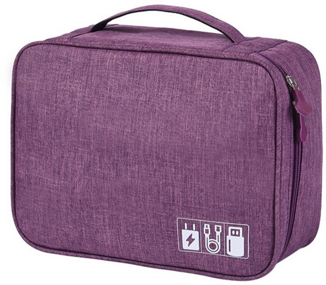 엘쏘 원컬러 스퀘어 케이블 파우치