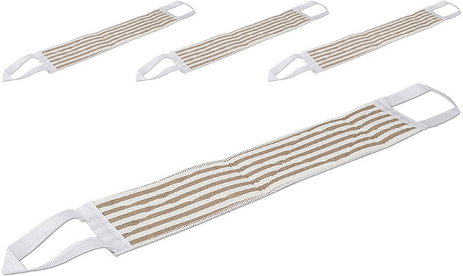 샤바스 쓱쓱 잘밀리는 등밀이 때타월, 브라운, 1개입, 4개