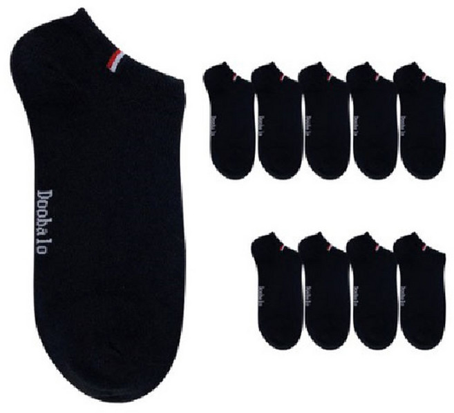 두발로 남성용 포인트1스니커즈 양말 10켤레