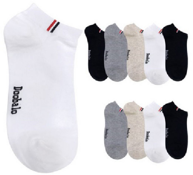 두발로 남성용 포인트1스니커즈 양말 10켤레