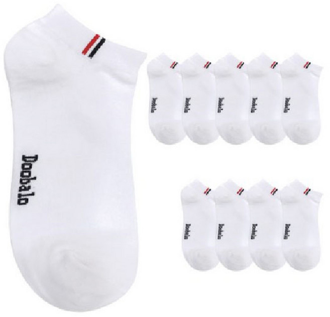 두발로 남성용 포인트1스니커즈 양말 10켤레