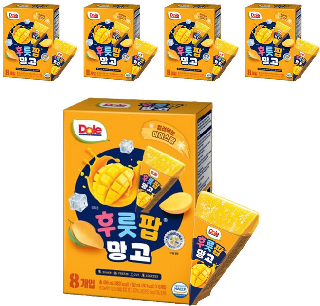 돌 후룻팝 망고, 62ml, 40개