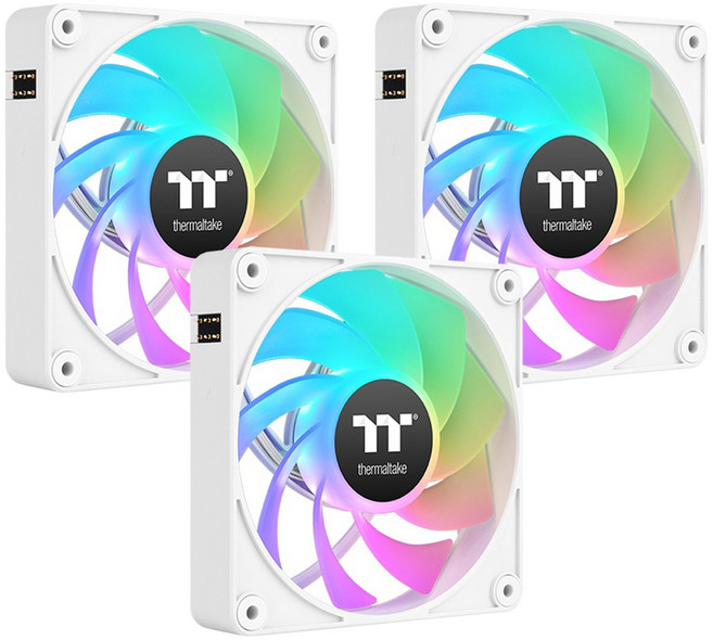 Thermaltake 曜越 CT140 EX ARGB 反轉 磁吸快接風扇 白色 3個, CL-F195-PL14SW-A