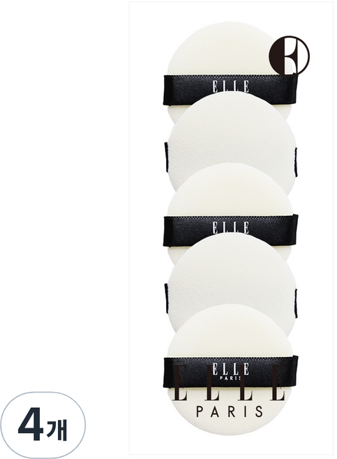 ELLE PARIS 국내산 파우더 미니 퍼프 5p, 4개, 무량