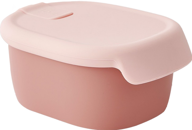 퍼기 이중밀폐 실리콘 이유식 보관용기, 200ml, 드라이로즈, 1개