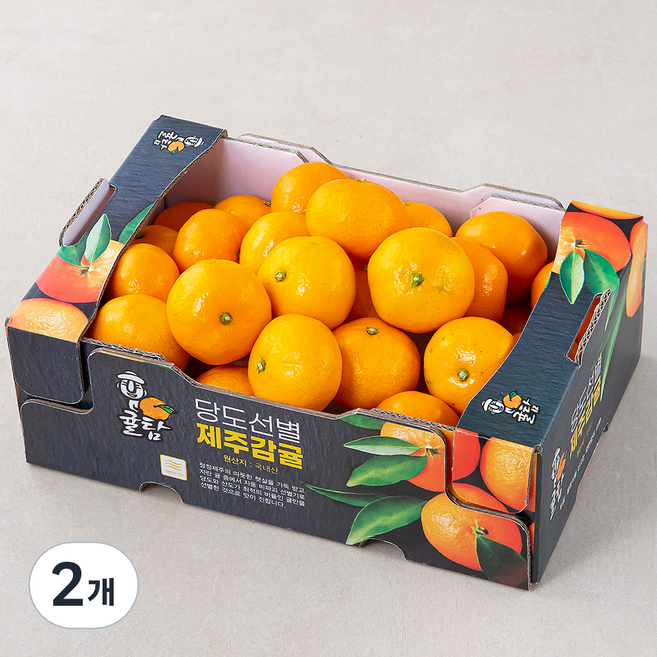 귤탐 당도선별 12Brix 하우스감귤, 2kg(로열과), 2개