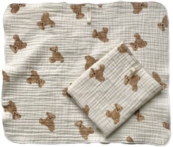 목화베리 키친크로스 테이블매트, 곰돌이, 1개