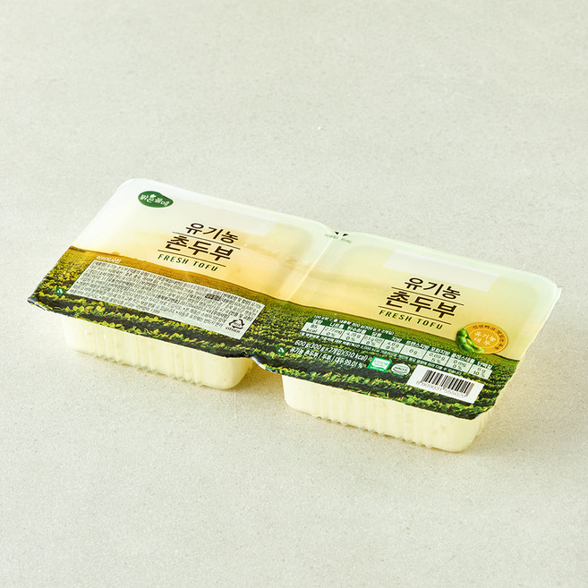 맑은물에 유기농 인증 촌두부, 300g, 2입