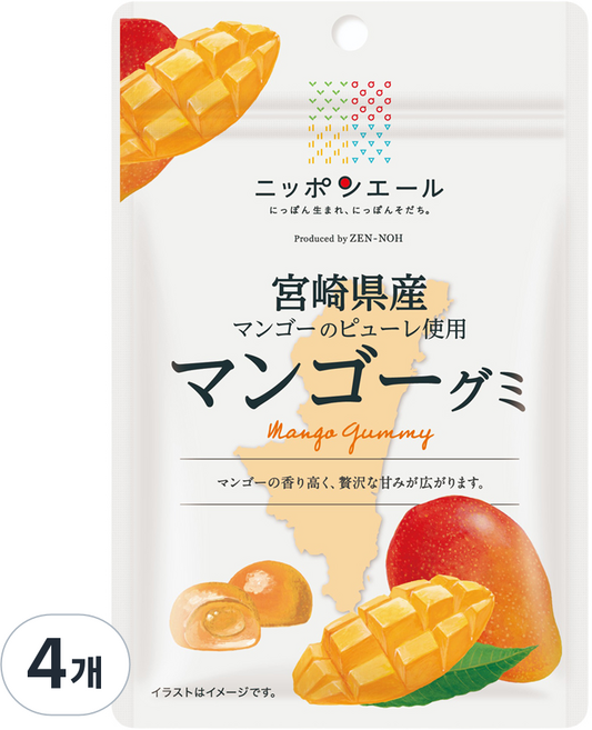 닛폰에일 미야자키 망고 구미, 40g, 4개