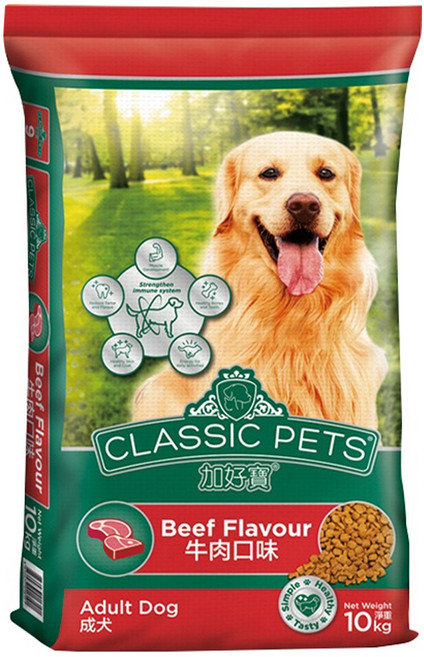 CLASSIC PETS 加好寶 狗糧 犬用, 10kg, 1袋, 牛肉