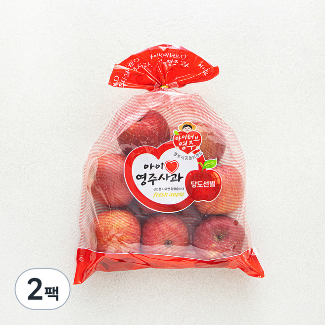 아이러브 영주사과, 1.5kg(소과, 8~9입), 2팩