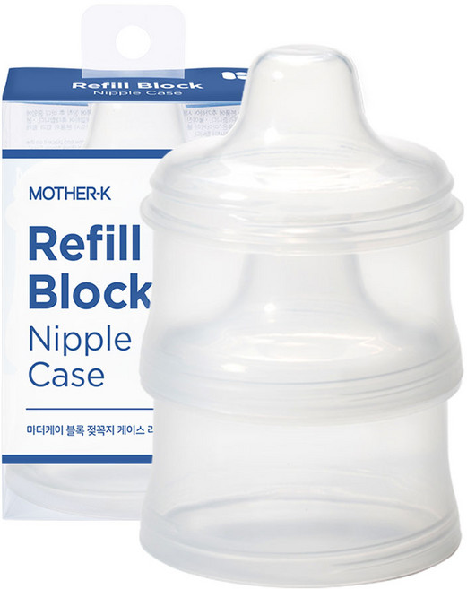 마더케이 블록 젖꼭지 케이스 리필 2p, 노꼭지, 1세트