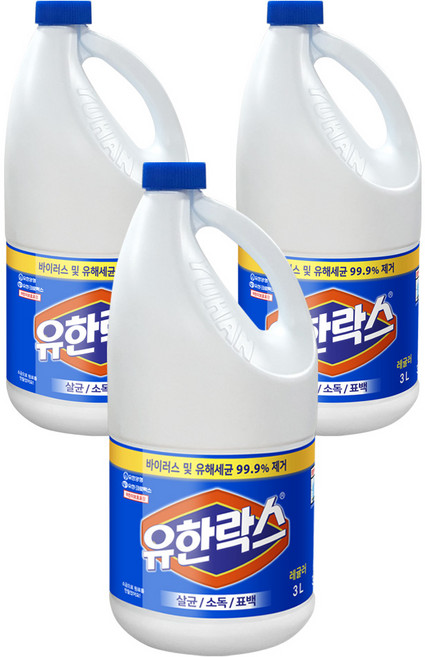 유한락스 레귤러 락스, 3L, 3개