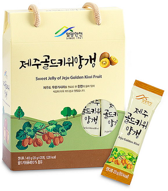 밀양한천 제주골드키위양갱, 400g, 1개