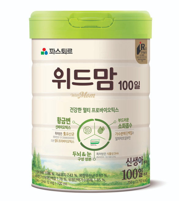파스퇴르 올곧게 만든 위드맘 100일 분유, 750g, 1개