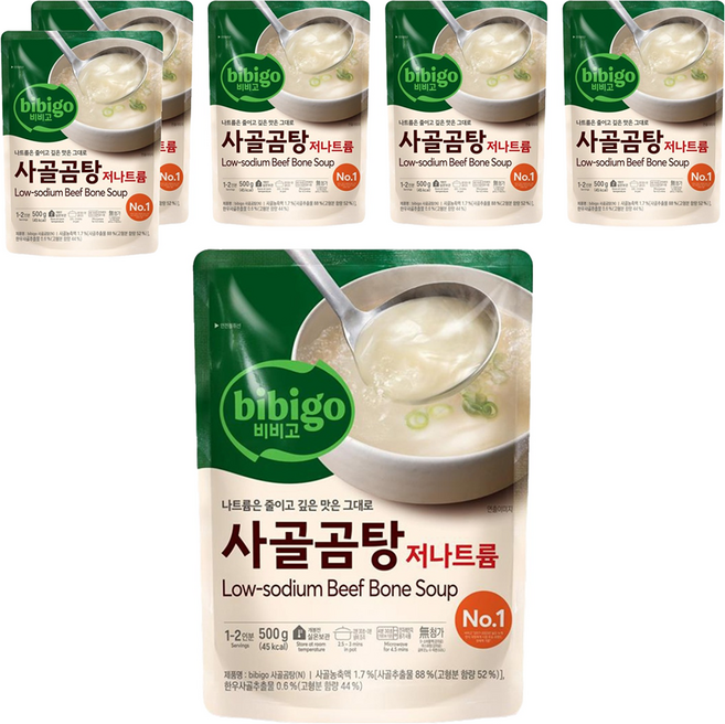 비비고 저나트륨 사골곰탕, 500g, 6개