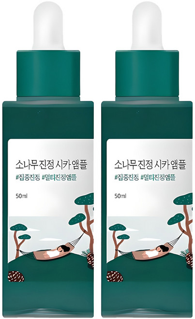 라운드랩 소나무 진정 시카 앰플, 50ml, 2개