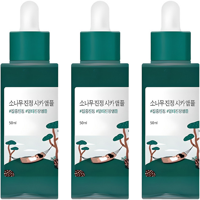 라운드랩 소나무 진정 시카 앰플, 50ml, 3개