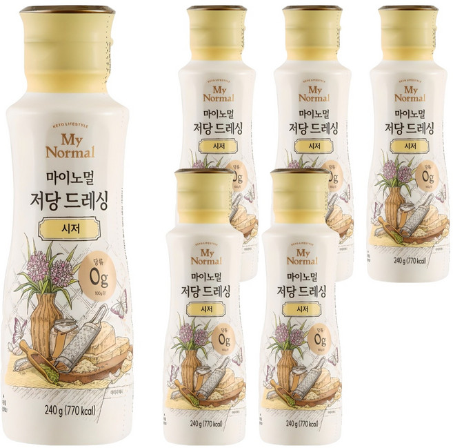 마이노멀 저당 시저 드레싱, 240g, 6개