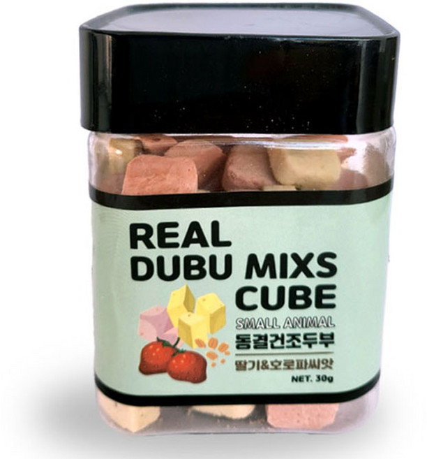 그로비타 반려동물 동결건조 두부믹스 딸기맛 호로파씨앗, 30g, 1개