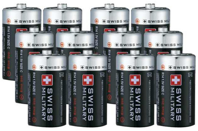 스위스밀리터리 망간 C형 건전지, 2개입, 6개