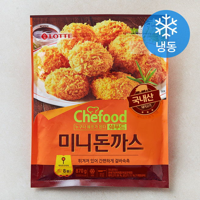 쉐푸드 미니돈까스 (냉동), 870g, 1개