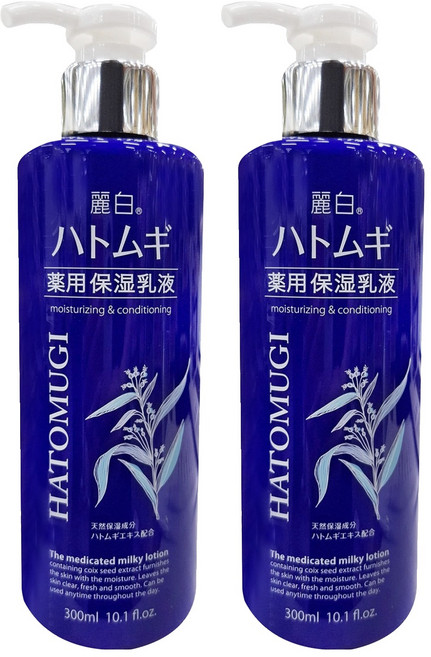 KUMANO 熊野油脂 麗白 薏仁高保濕臉部乳液, 300ml, 2瓶