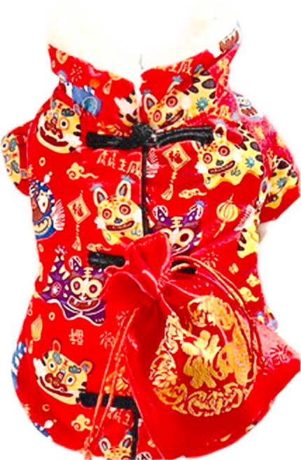 SassyDog 旗袍 過年裝, 年獸, 1件