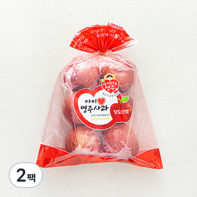 아이러브 영주사과, 1.5kg(중과, 6~7입), 2팩