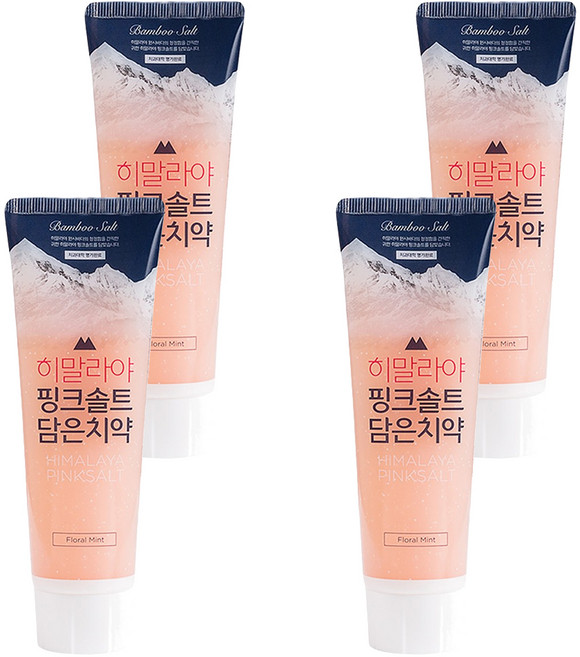 LG 生活健康 喜馬拉雅粉晶鹽牙膏 花香薄荷, 100g, 4條