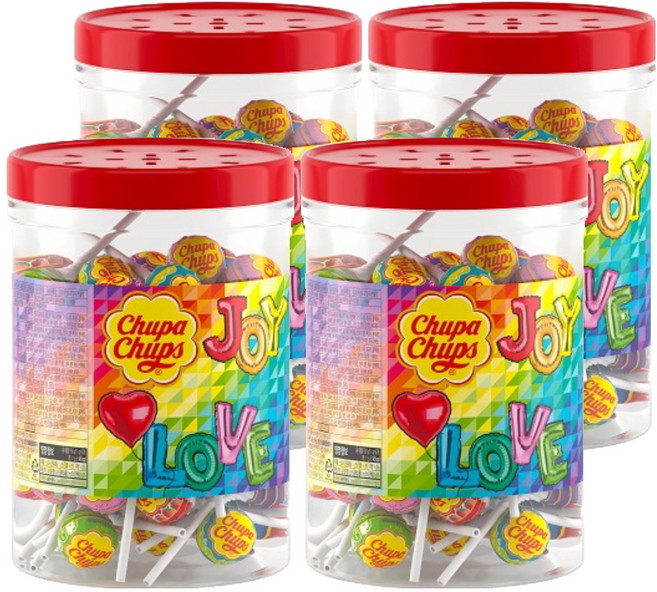 Chupa Chups 加倍佳 迷你管裝 50入, 550g, 4個