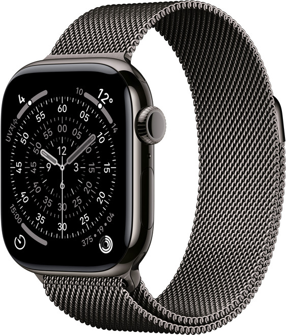 Apple 2025 애플워치 시리즈 11, 슬레이트, 42mm, GPS+Cellular, 티타늄,슬레이트/슬레이트 밀레니즈 루프, Loop