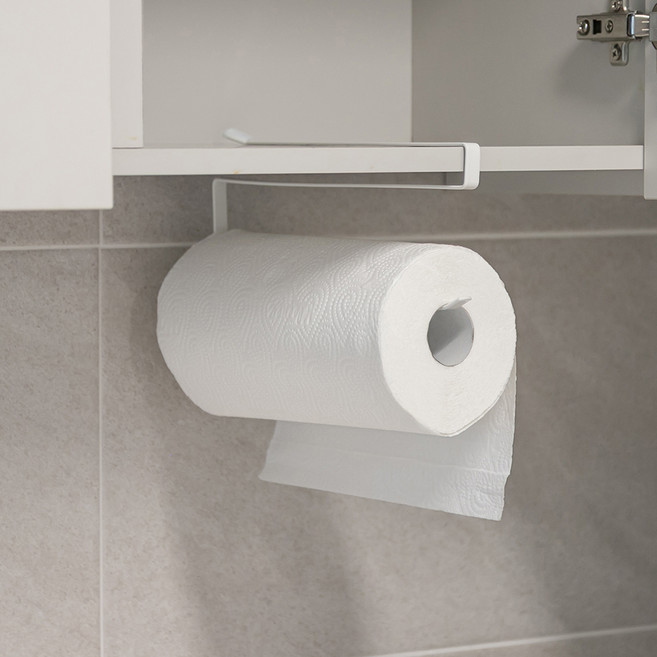 깨비다 클립형 키친타올 걸이, 화이트, 1개