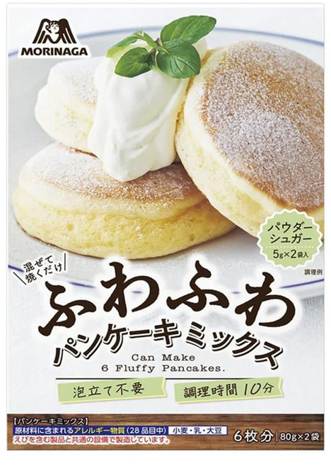 MORINAGA 森永 舒芙蕾鬆餅粉 160g + 糖粉 10g, 170g, 1盒