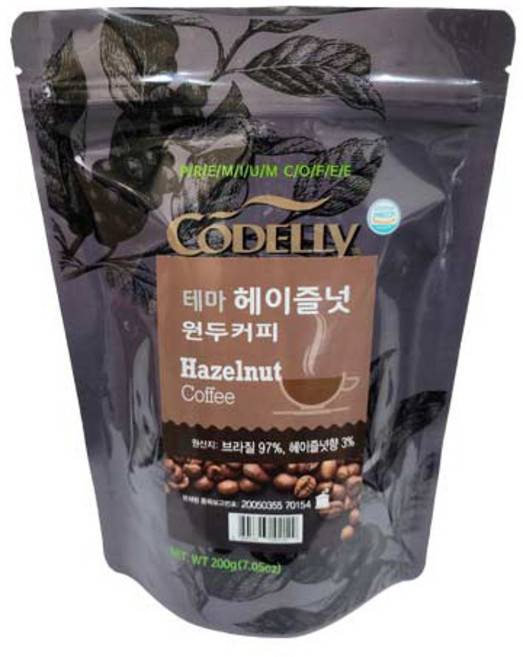 코델리 테마헤이즐넛 원두커피, 200g, 1개