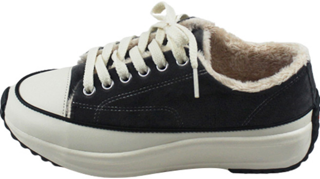 벨라노이 여성용 캔버스 겨울 키높이 운동화 스니커즈 4cm